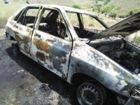 خودرو پراید در جاده سبزوار- اسفراین در آتش سوخت