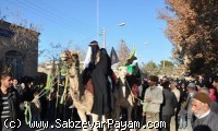 حرکت نمادین امام حسینع از مکه به کربلا توسط 120 دانش آموز در شهر داورزن اچرا می شود